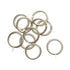 Steel Rod Metal Rings, Silver, 32mm, 10 Pieces