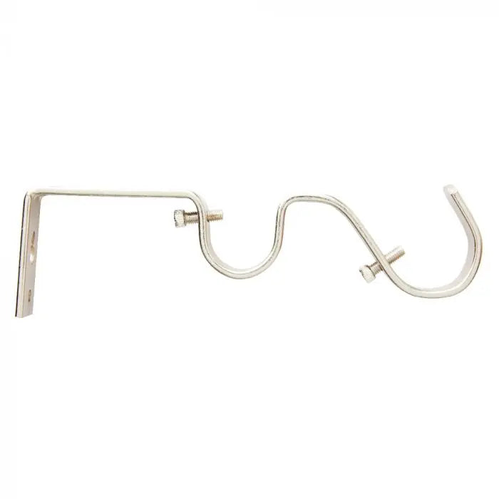 Steel Rod Metal Bracket, Double, Silver, 25mm/32mm