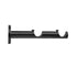 Steel Rod Contemporary Bracket, Double, Black, 25mm