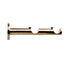 Steel Rod Contemporary Bracket, Double, Brushed Bronze, 25mm