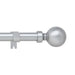 Curtain Rod Set, Steel, Expandable, Ball Finial, Silver, 1.5m - 2.8m