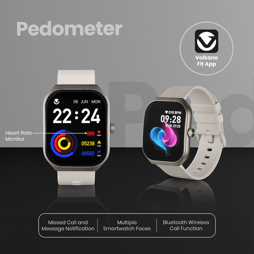 Volkano Spirit Series Smart Watch - Starlight Silver