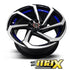 17 Inch Mag Wheel - MX8828-17BL Concave Wheels (4x100/ 4x114.3 PCD)