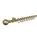 Curtain Rod Set, Single, Steel, Expandable, Metal Ball Finial, Brushed Bronze, 1.2m - 2.1m