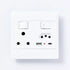 Switched Socket, 1 x 3Pin, 1 x Euro, 2 x USB