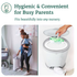 NEW Korbell Classic hands-free Nappy Bin 16L Bundle (with free liner) - White