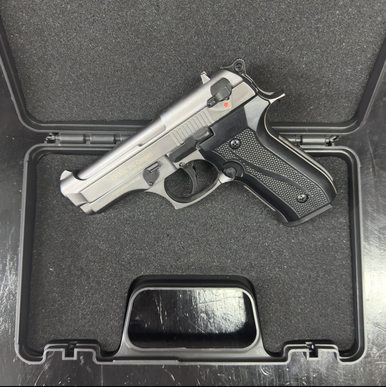 Ekol F92 Compact Fumed Blank/Pepper Gun (Semi Auto|15+1|9mm PAK)