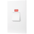 Ellies 32A 2 Pole Isolator Switch with Light 2x4 (60mmx100mm) -WT