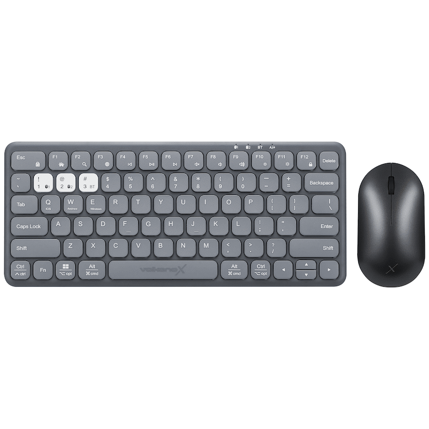 VolkanoX Blaze Bluetooth Wireless Keyboard and Mouse Combo - Graphite