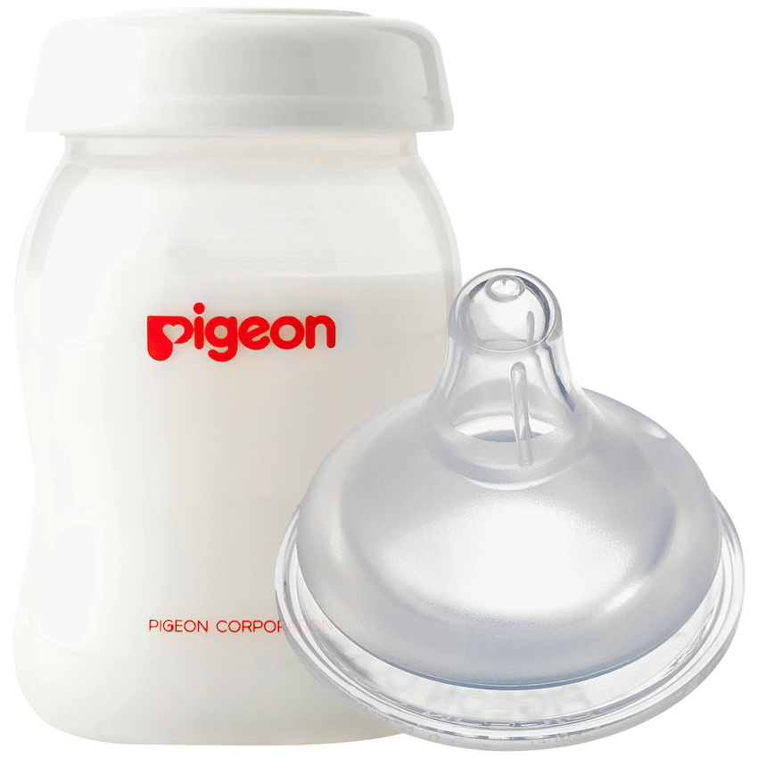 PIGEON SOFTOUCH MILK STORAGE BOTTLE 150ML +SOFTOUCH NIPPLE (SS)