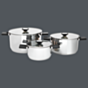 Salton 6 Piece Stainless Steel Stackable Pot Set - SSCP6