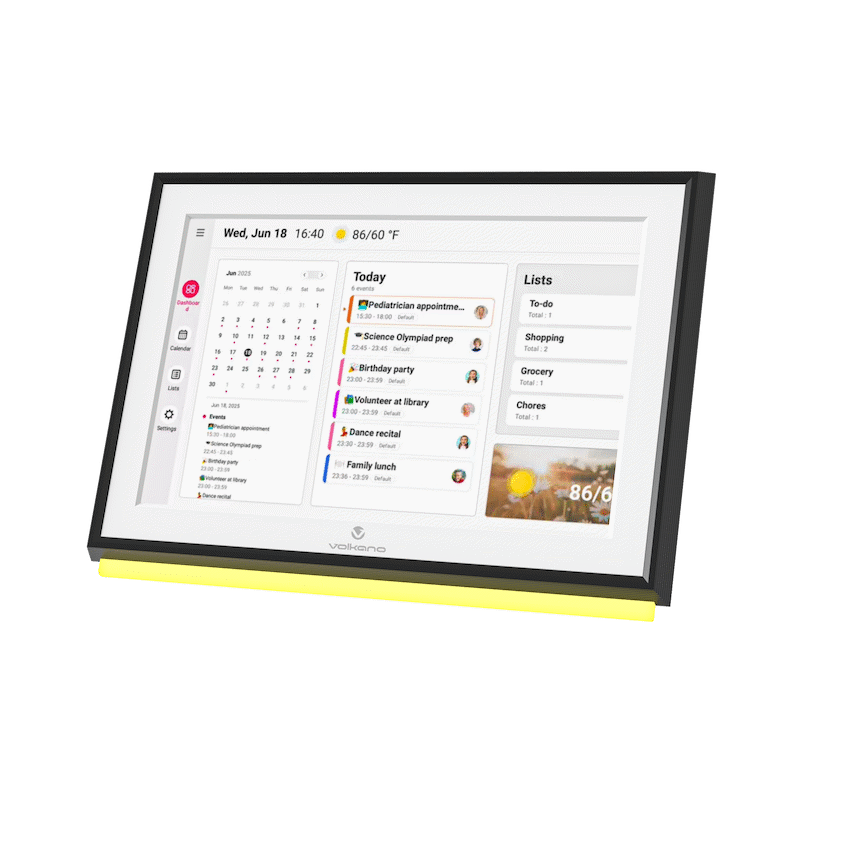 Volkano Volkano Agenda Series Smart Calendar and Digital Photo Frame  10" - Black