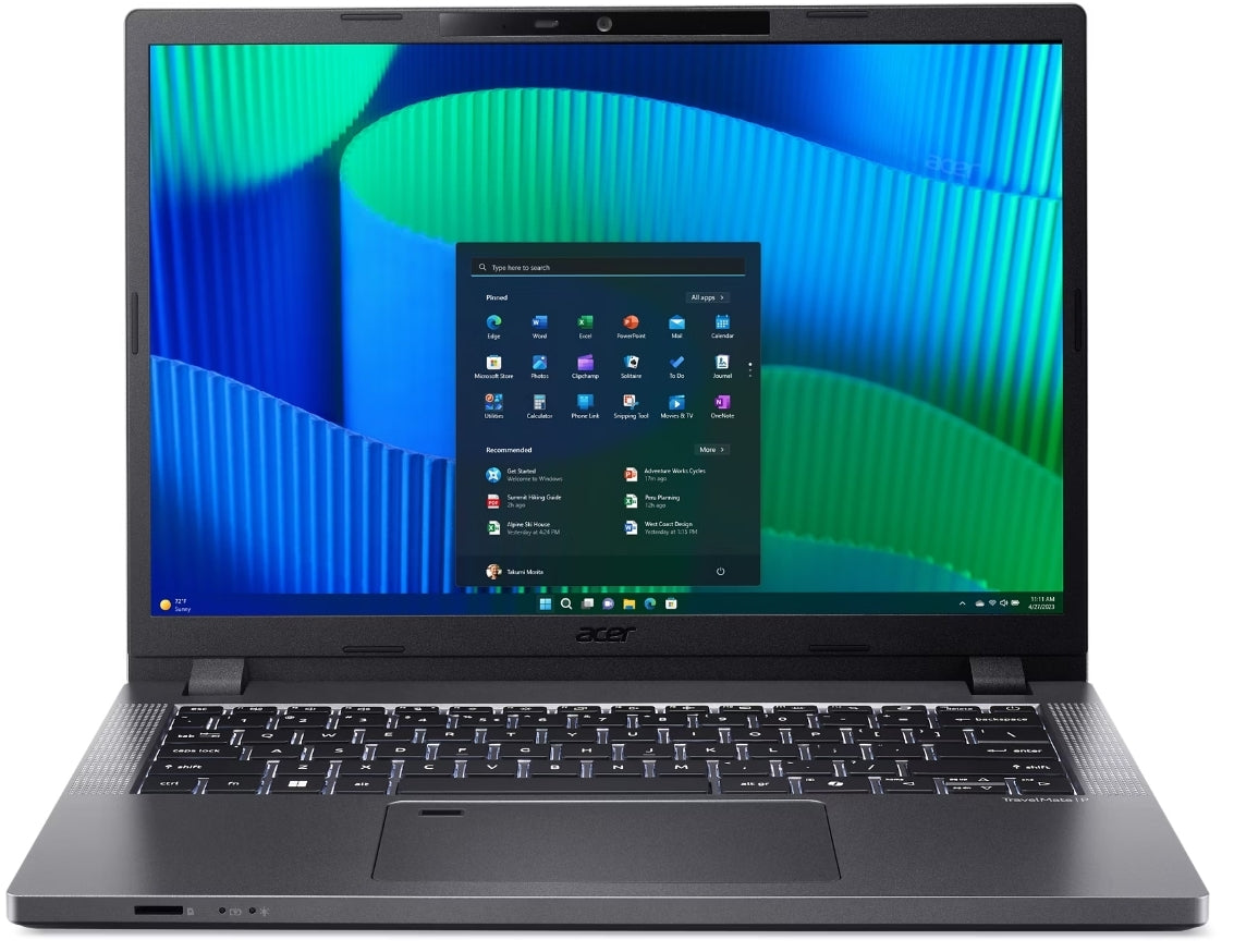 Acer TravelMate TMP214-75-G3-TCO-56PW 14" WUXGA IPS SlimBezel LTE Intel Core Ultra 5 processor 125H 16 GB DDR5 Memory 512GB PCIe NVMe SSD SD card reader WIFI6E+BT 2x2 AX+BT 6E FHD IR camera FRP BackLit KB 53Wh Li-ion battery 65W TypeC adapter SIM Card ...