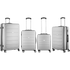 Travelwize Maple ABS 4-Wheels Spinner 4Pc Luggage Set Silver