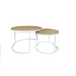 Everfurn Nile Nesting Coffee Table - Oak and White Frame