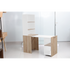 Everfurn Adaptive Desk with Bookshelf - White and Light Oak