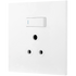 Ellies 1 Way (3 Pin) Single Switch Socket 4x4 (100mmx100mm) -WT