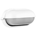 Ellies Arc Series - Large AC Oval Bulkhead - Aluminium + Glass - E27 Base -WT