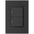 Ellies 2 Lever 1 Way Switch 2x4 (60mmx100mm) -BK