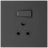 Ellies 1 Way (3 Pin) Single Switch Socket 4x4 (100mmx100mm) -BK
