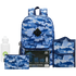 Quest Quest 4-Piece Backpack Set Shark Camo Blue