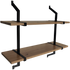 Everfurn Retro 2 Tier Wall Shelf