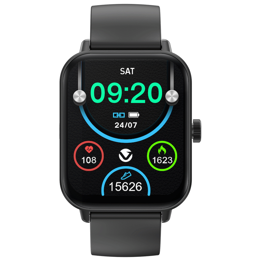 Volkano Chroma Series Smartwatch with Black Strap
