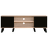 Everfurn Laurel TV Stand 1600w, Two Cupboards - Black