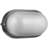 Ellies Illume Series - AC Oval Bulkhead - Aluminium + Glass - E27 Base - BK