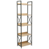 Everfurn Scandanavian Tall Bookcase with Steel Frame
