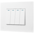 Ellies 4 Lever 1 Way Switch 2x4 (60mmx100mm) -WT