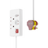 Ellies 4 way High Surge Multiplug 0.5M - WT