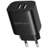 Amplify Dual USB A Wall Charger with USB A to Micro USB - Black