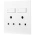Ellies 2 Way (3 Pin) Single Switch Socket 4x4 (100mmx100mm) -WT
