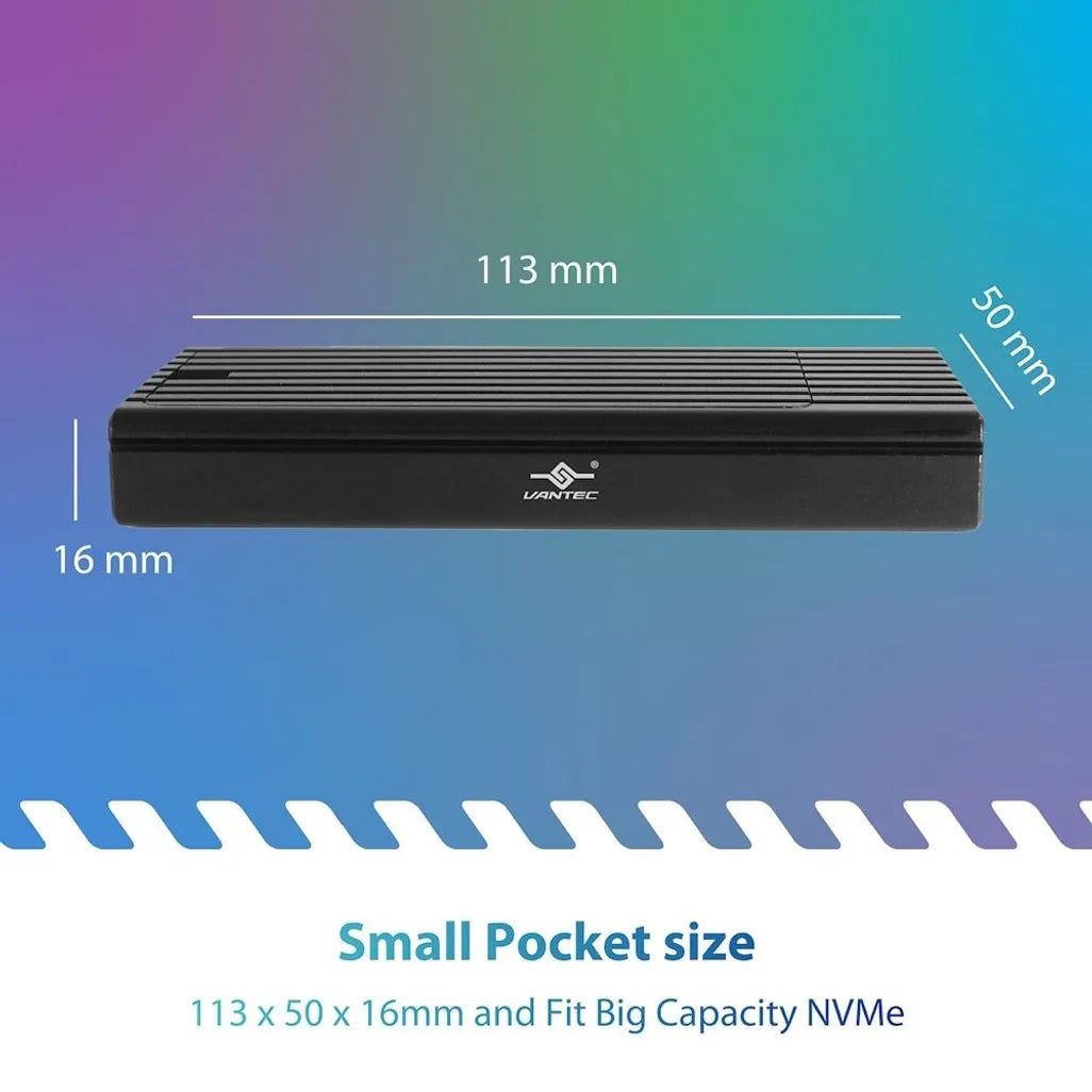 NexStar SX; M.2 NVMe SSD to USB 3.2 Gen2x2; 20G; Type C; Black Enclosure (NST-230C3-BK)