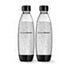 Sodastream 1l Black Fuse Twin Pack Carbonating Bottles - 266180