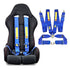 4-Point Quick Release Racing Seatbelt Harness (blue)