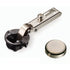 Mini Hinge & Plate, 0mm (for Glass Doors)