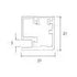Door Profile With Cover, Aluminium, 3 Meter