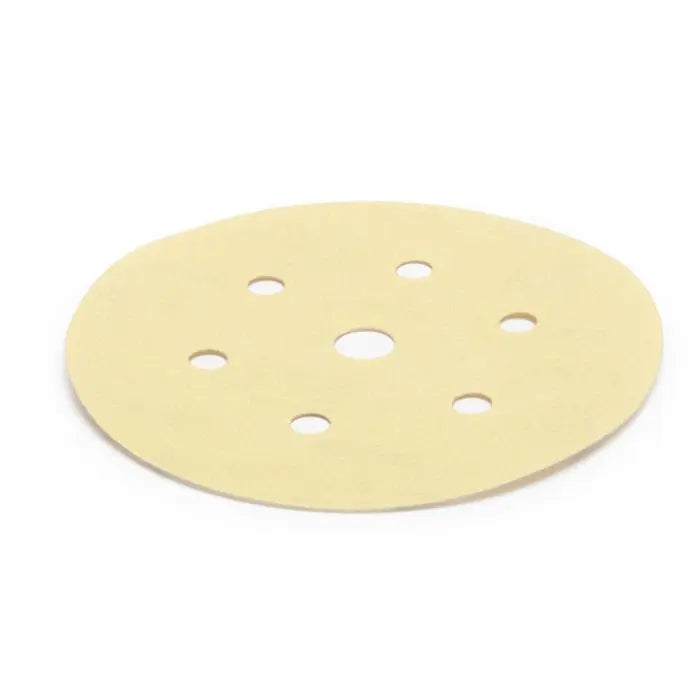 Gold Sanding Disc, Grip, 6+1 Holes, 150mm, P100