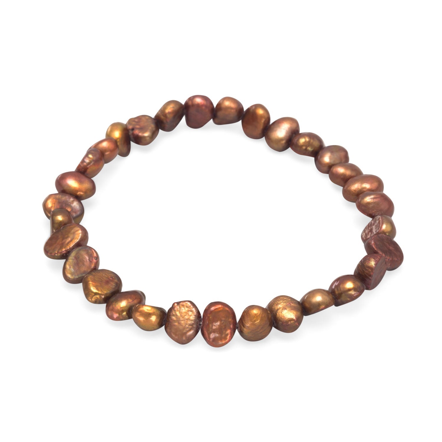 Bronze Cultured Freshwater Pearl Stretch Bracelet