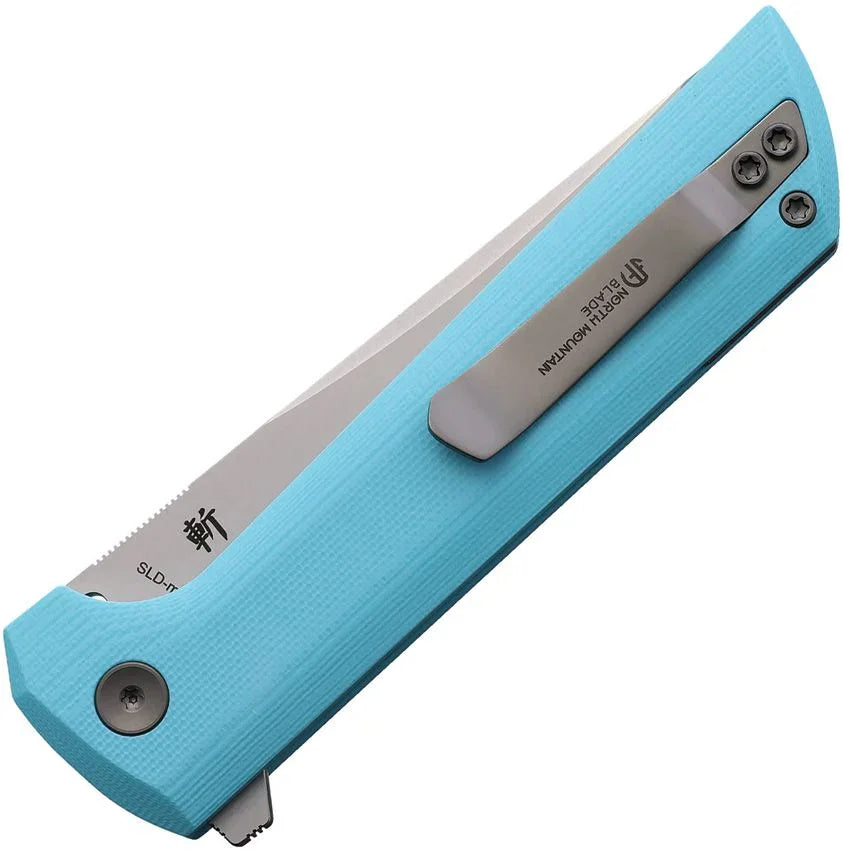 GUNMANSA North Mountain Blade Chop2 Button Lock Skye Blue 2405SB