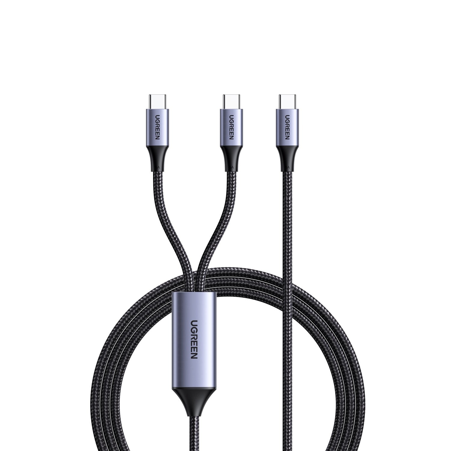 UGREEN Dual Type-C To Type-C Braided Cable 100W 1.5 Metre - Black