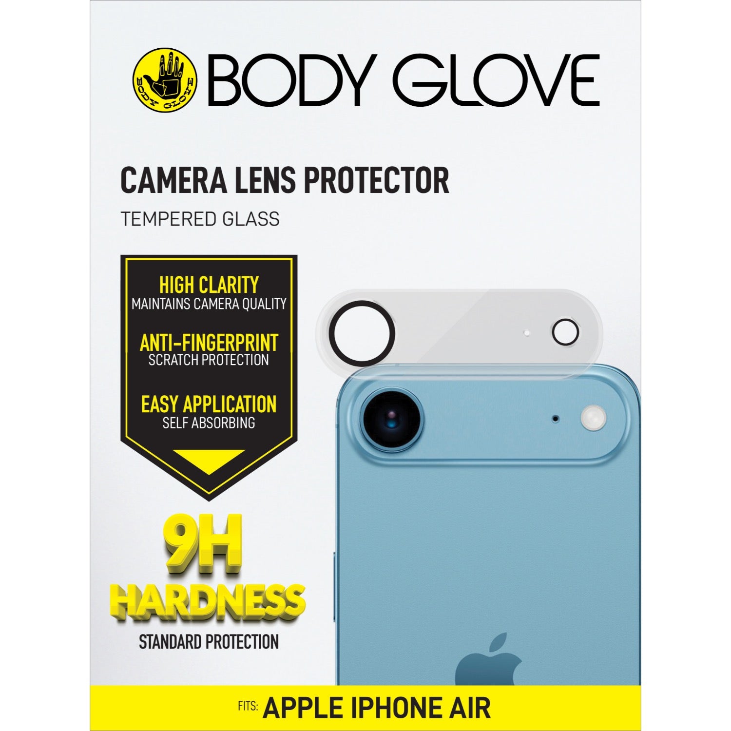 Body Glove Tempered Glass Camera Screen Protector - Apple iPhone Air - Black