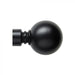 Steel Rod Finial, Solid Ball, Black, 25mm
