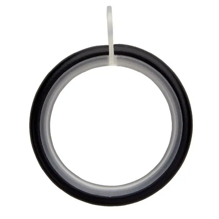 Steel Rod Metal Rings, Black, 25mm, 10 Pieces