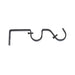 Steel Rod Metal Bracket, Double, Black, 25mm