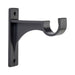 Steel Rod Plastic Bracket, Single, Black, 25mm