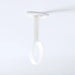 Rail Center Support, Oval, Plastic, White, 19mm