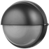 Ellies Arc Series - Large AC Round Bulkhead - Aluminium + Glass - E27 Base -BK